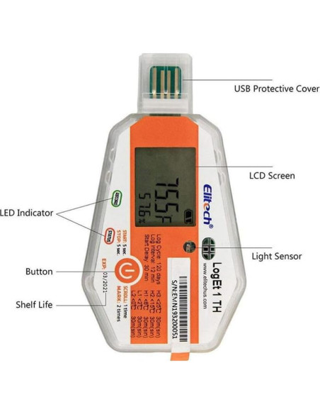 Registrador de Datos Elitech LogEt 1 TH -30C a 70C USB
