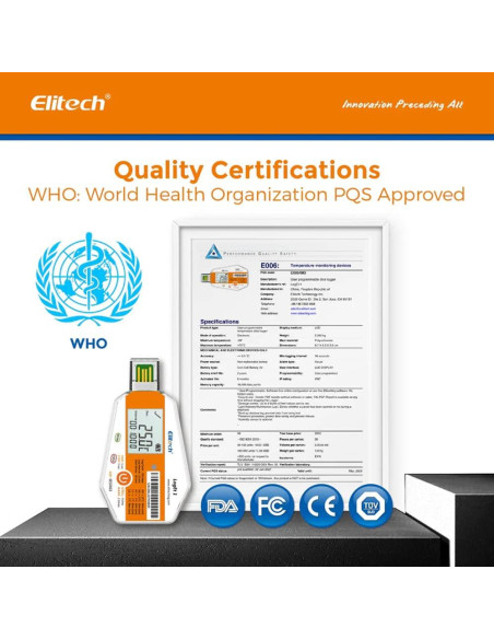 Registrador de Datos Elitech LogEt 1 TH -30C a 70C USB