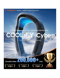 Ventilador de Cuello TORRAS COOLiFY Cyber 2025 Recargable 2