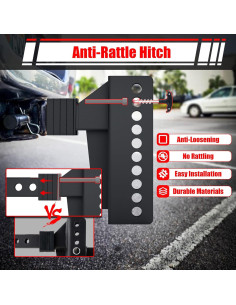 Soporte de Remolque Ajustable TYT Tri-Bola 12.38 kg con Gancho 2