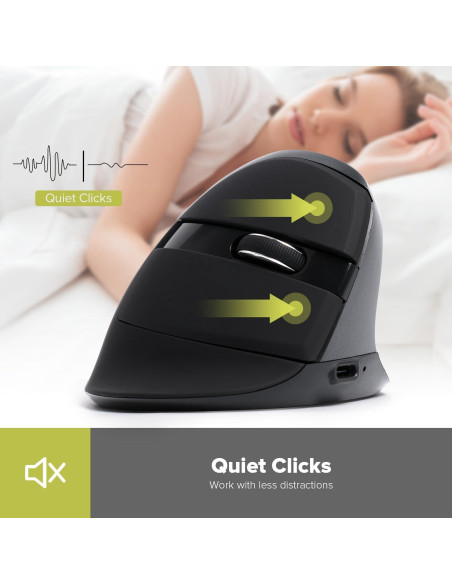 DeLUX Ratón Vertical Inalámbrico Ergonómico M618 Mini 4000 DPI