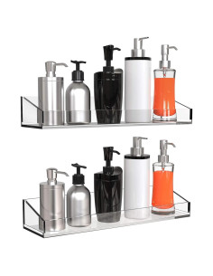 Estantes de baño Vdomus, acrílico transparente, juego de 2