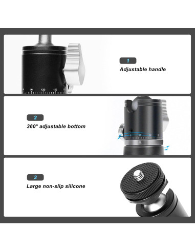 Adaptador de Montaje de Trípode SRUIM con Cabezal de Bola 360