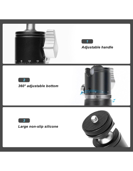 Adaptador de Montaje de Trípode SRUIM con Cabezal de Bola 360 Adaptador de Montaje de Trípode SRUIM con Cabezal de Bola 360