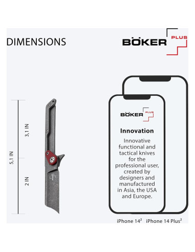 Cuchillo de bolsillo BKER PLUS Fragment G10 Mini - EDC 5.08 cm