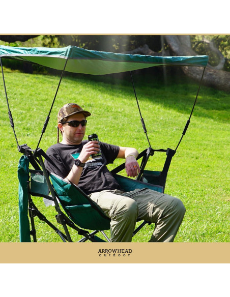 Hamaca Plegable Portátil Arrowhead Outdoor con Toldo Azul