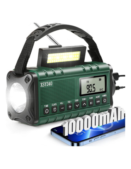 Radio Meteorológica NOAA Leaton Portátil con Carga Solar 10000mAh Radio Meteorológica NOAA Leaton Portátil con Carga Solar 10000mAh