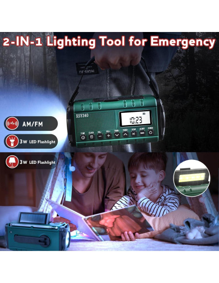 Radio Meteorológica NOAA Leaton Portátil con Carga Solar 10000mAh Radio Meteorológica NOAA Leaton Portátil con Carga Solar 10000mAh