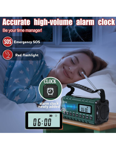 Radio Meteorológica NOAA Leaton Portátil con Carga Solar 10000mAh