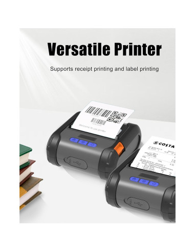 Impresora Térmica ZYWELL ZM04 Mini Inalámbrica 58mm/80mm