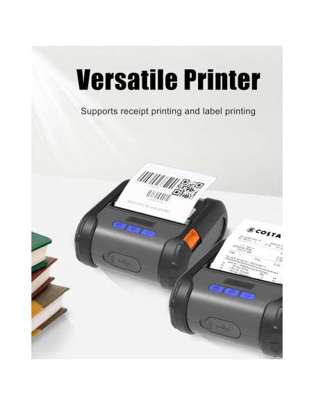 Impresora Térmica ZYWELL ZM04 Mini Inalámbrica 58mm/80mm