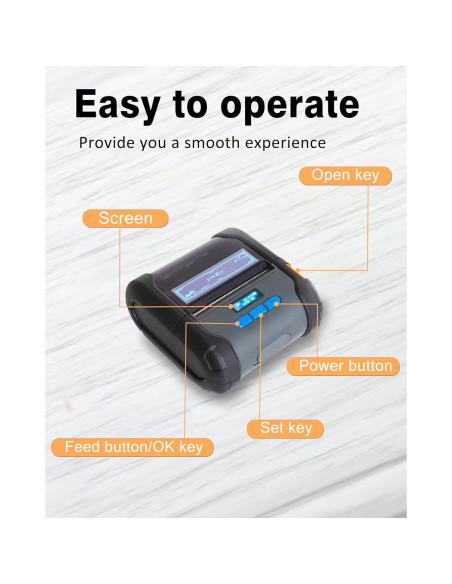 Impresora Térmica ZYWELL ZM04 Mini Inalámbrica 58mm/80mm