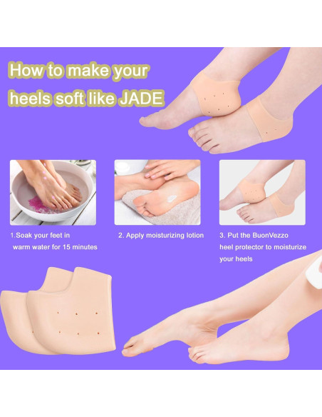 Protectores de Talón de Silicona ENA - 4 Pares para Alivio