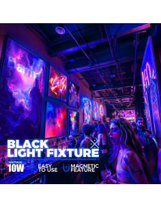 Barrina Barra de Luz Negra LED 10W 1FT - 2 Paquetes 2