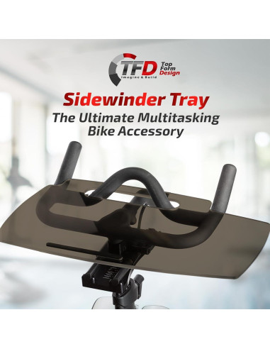 Bandeja Sidewinder TFD Negra para Peloton Bike - Soporte Laptop