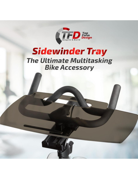 Bandeja Sidewinder TFD Negra para Peloton Bike - Soporte Laptop