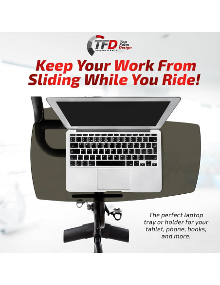 Bandeja Sidewinder TFD Negra para Peloton Bike - Soporte Laptop