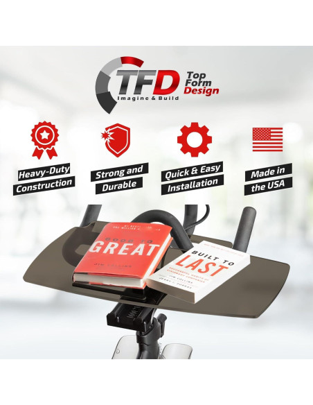 Bandeja Sidewinder TFD Negra para Peloton Bike - Soporte Laptop