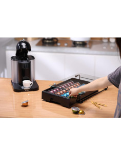 Organizador de Cajón de Vidrio Templado EVERIE para 40 Cápsulas Nespresso 2