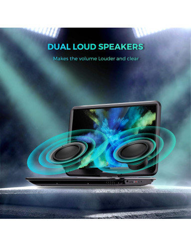 Reproductor de DVD Portátil SUNPIN 15.6" HD Batería 6h