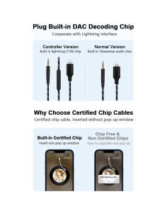 Cable de Audio de Nylon 1.22m Lightning a 2.5mm Earmax 2