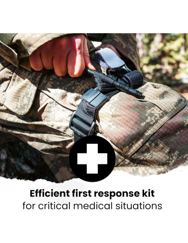 Kit de Primeros Auxilios IFAK HMZ Medical con Torniquete CAT Negro