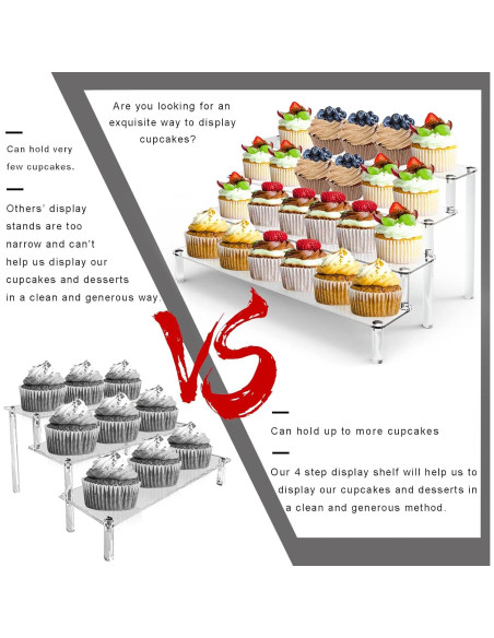 Soporte Acrílico de Exhibición ULENDIS 4 Niveles 40.6x31.5cm Soporte Acrílico de Exhibición ULENDIS 4 Niveles 40.6x31.5cm