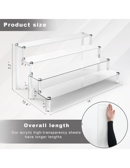 Soporte Acrílico de Exhibición ULENDIS 4 Niveles 40.6x31.5cm Soporte Acrílico de Exhibición ULENDIS 4 Niveles 40.6x31.5cm
