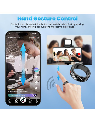 Anillo Inteligente de Salud Gwenland SR08 - Monitoreo Fitness