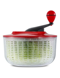 Secador de Ensalada Geedel 5L Rojo, Apto para Lavavajillas