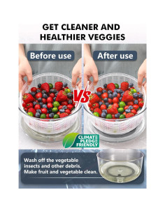 Secador de Ensalada Geedel 5L Rojo, Apto para Lavavajillas 2