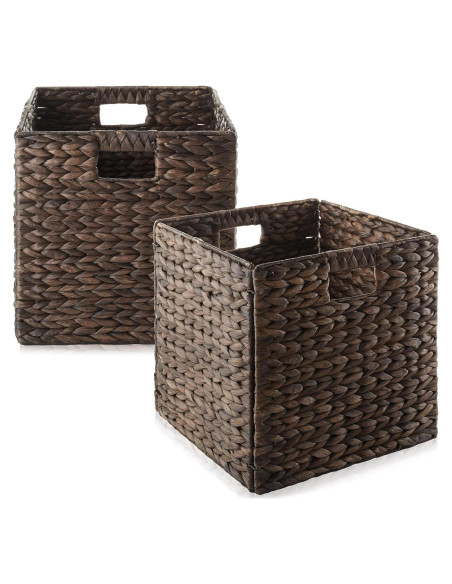 Set de 2 Cestas de Almacenamiento Casafield 30.48 cm Espresso
