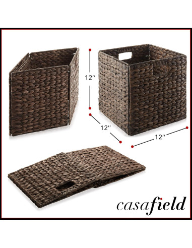Set de 2 Cestas de Almacenamiento Casafield 30.48 cm Espresso
