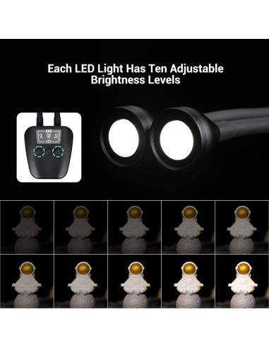 Luz Macro de Brazo JJC LED-ARM2 10 Niveles 5600K para Fotografía