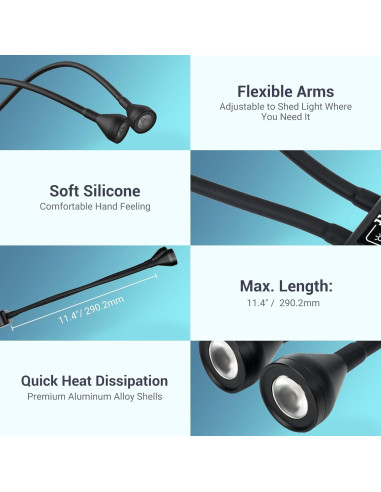 Luz Macro de Brazo JJC LED-ARM2 10 Niveles 5600K para Fotografía