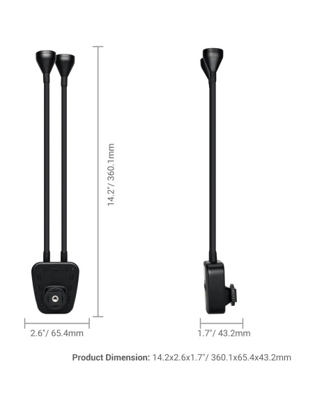 Luz Macro de Brazo JJC LED-ARM2 10 Niveles 5600K para Fotografía