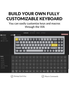 Teclado Mecánico Keychron Q7 70% Personalizable Aluminio Gris 2