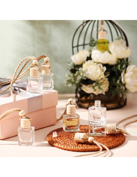 200 Botellas Difusoras de Vidrio BBTO 10ml con Tapa de Madera