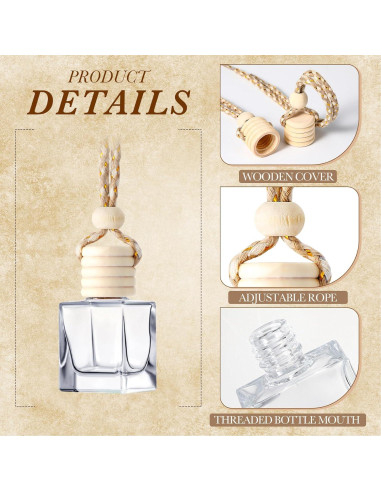 200 Botellas Difusoras de Vidrio BBTO 10ml con Tapa de Madera