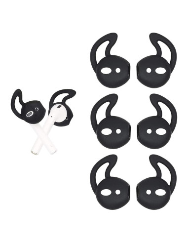 Cubiertas de Ganchos BLLQ para Auriculares Air Pods - 3 Pares Negros