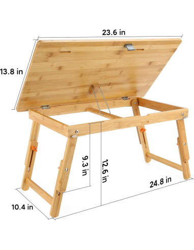 Mesa de Dibujo Ajustable Nnewvante de Bambú 60x35 cm
