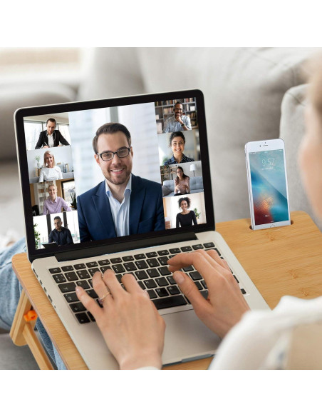 Mesa de Dibujo Ajustable Nnewvante de Bambú 60x35 cm