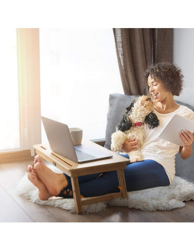 Mesa de Dibujo Ajustable Nnewvante de Bambú 60x35 cm