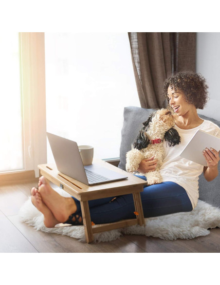 Mesa de Dibujo Ajustable Nnewvante de Bambú 60x35 cm