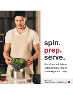 Zyliss Easy Spin Ensaladera Pequeña Acero Inoxidable 0.92kg 2