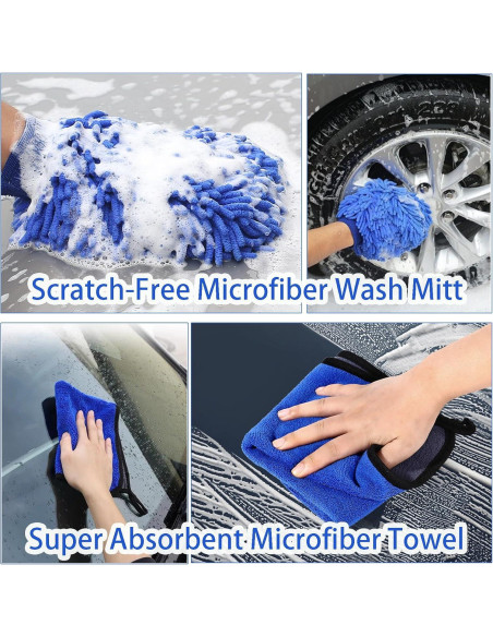 Kit de Lavado de Autos Wontolf 1.47 kg con Cepillo y Mopas