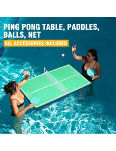 Mesa de Ping Pong Flotante WOOWAVE 142x71 cm para Piscina 2