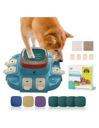 Juguete Interactivo para Perros ClariVora 3 en 1 Azul