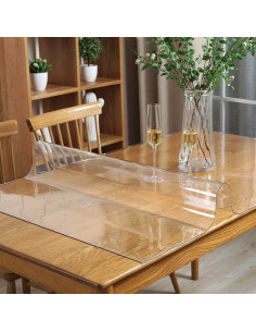 Protector de Mesa Rectangular Wadrac 55.88x111.76 cm PVC Transparente 2