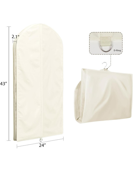 Bolsa de Traje Oxford Univivi 61x109 cm Beige Transpirable